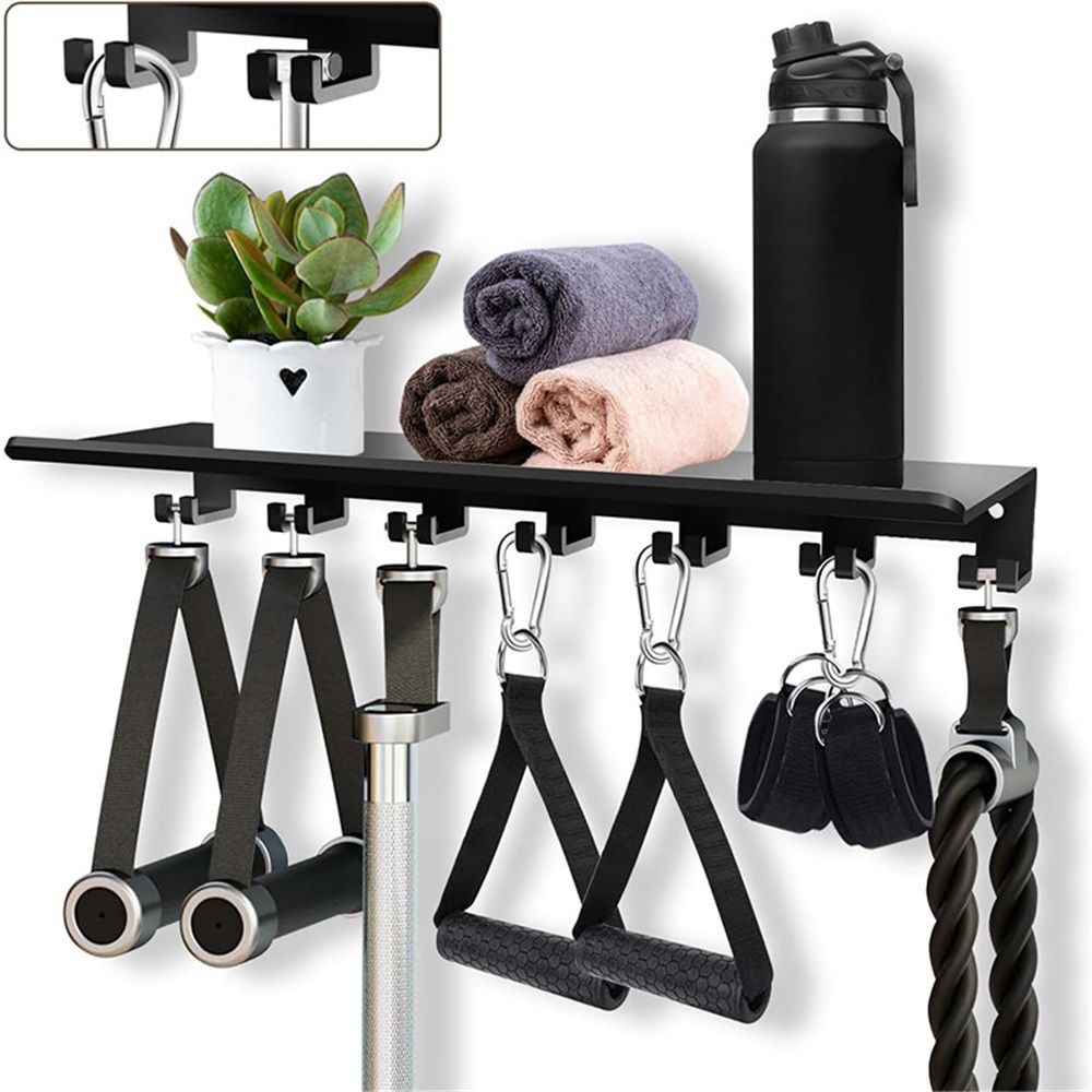 Floating Shelf Home Gym Weight wall Storage Equipment Hanger Metal Rack Holder view 2