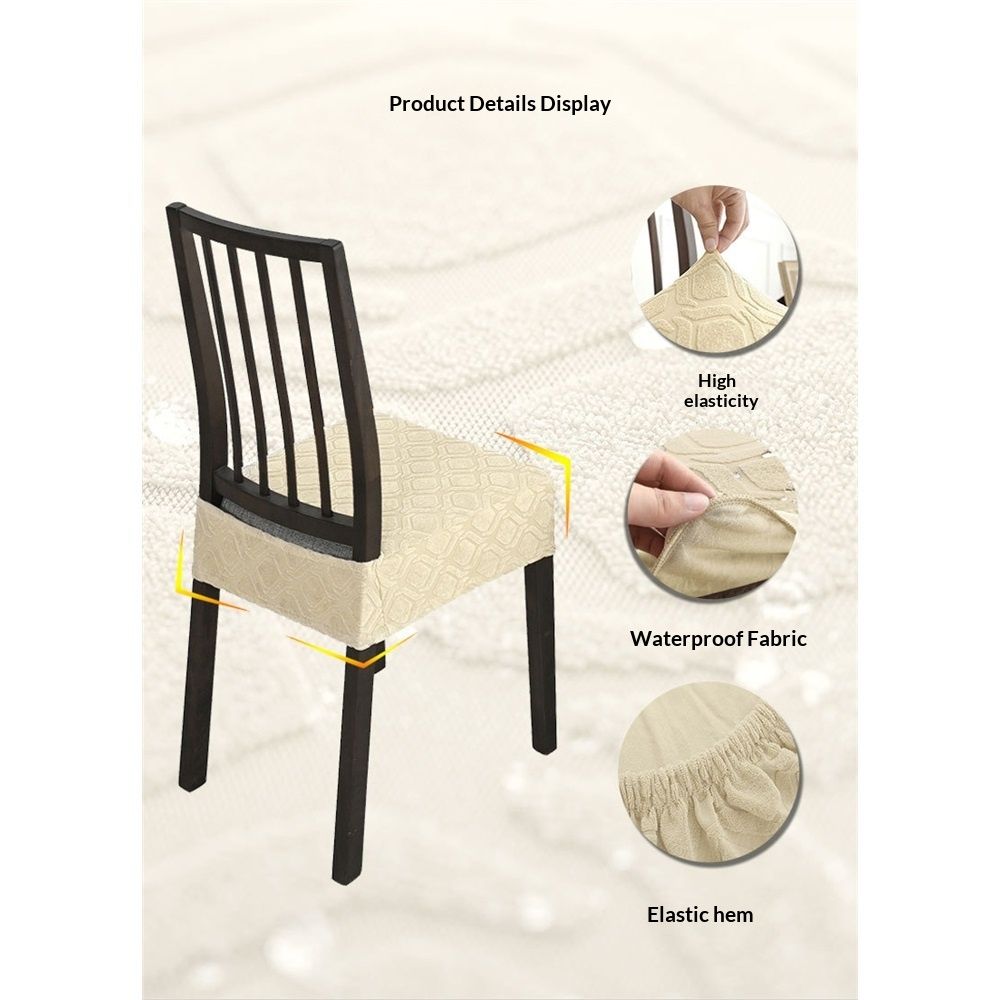 Stretch Dining Chair Seat Covers Set of 4 view 4