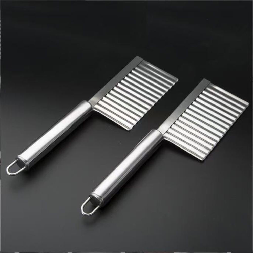 2pcs Home Kitchen Plastic Handle Stainless Steel French Fries Potato Carrot view 2
