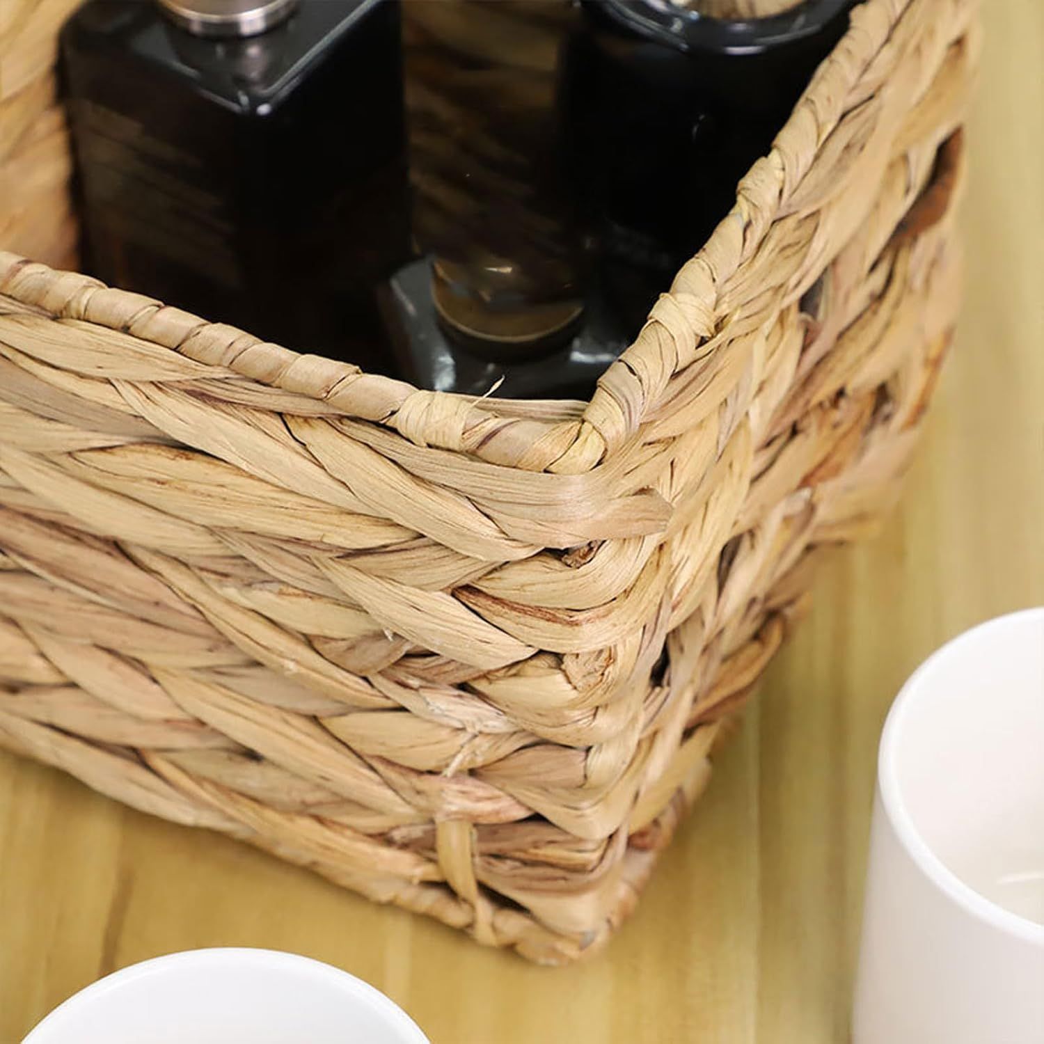 1pcs Water Hyacinth Wicker Storage Baskets view 4