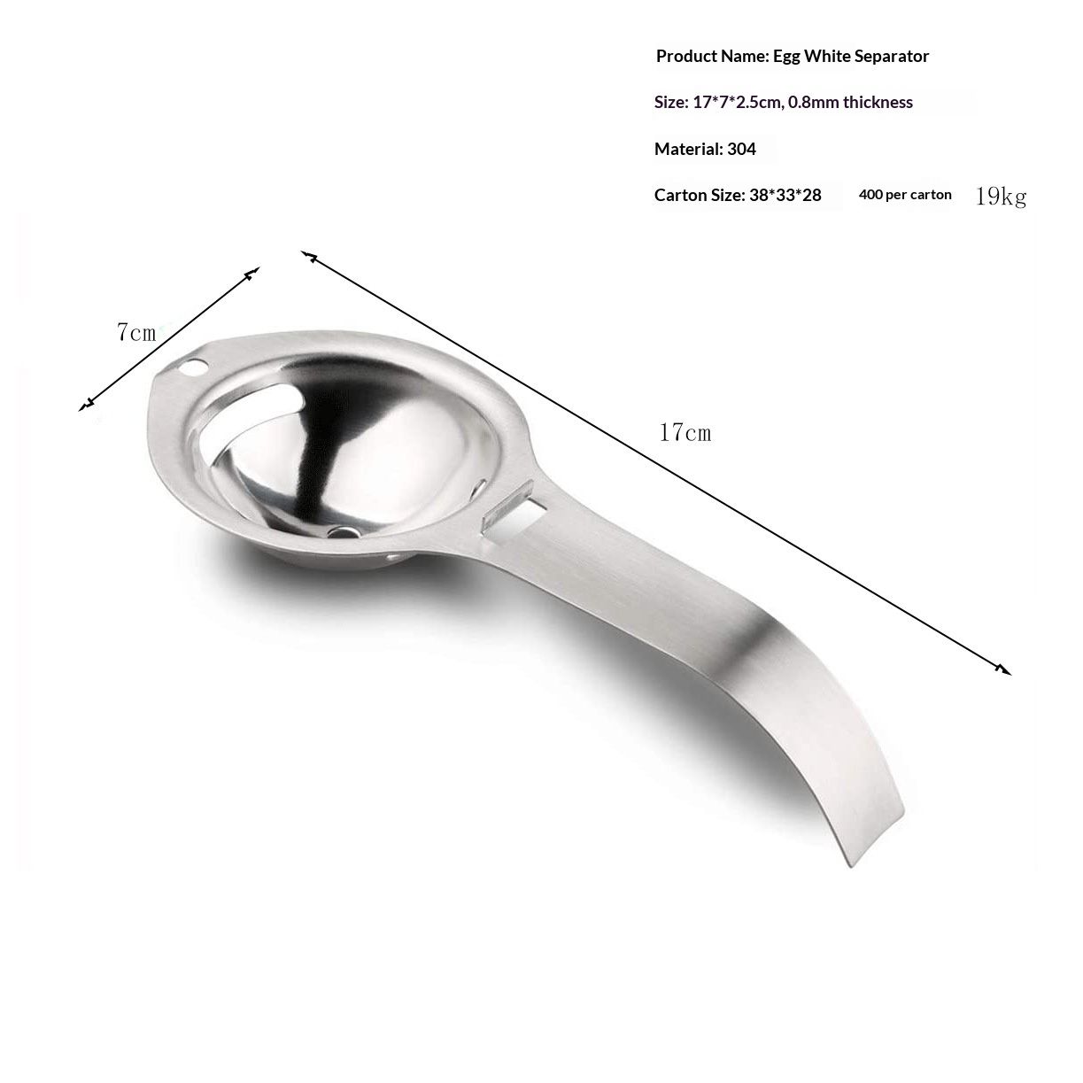 2pcs Egg separators, egg white and yolk separator, stainless steel, health and view 5