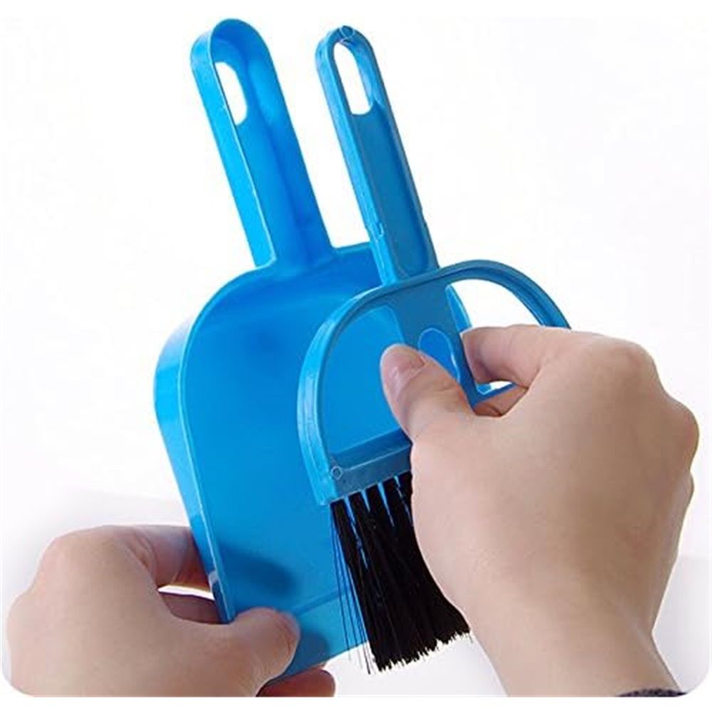 2pcs Pet Cage Broom Brush Dustpan Set - Small Cat Litter Sweeper for Pet Cage view 3