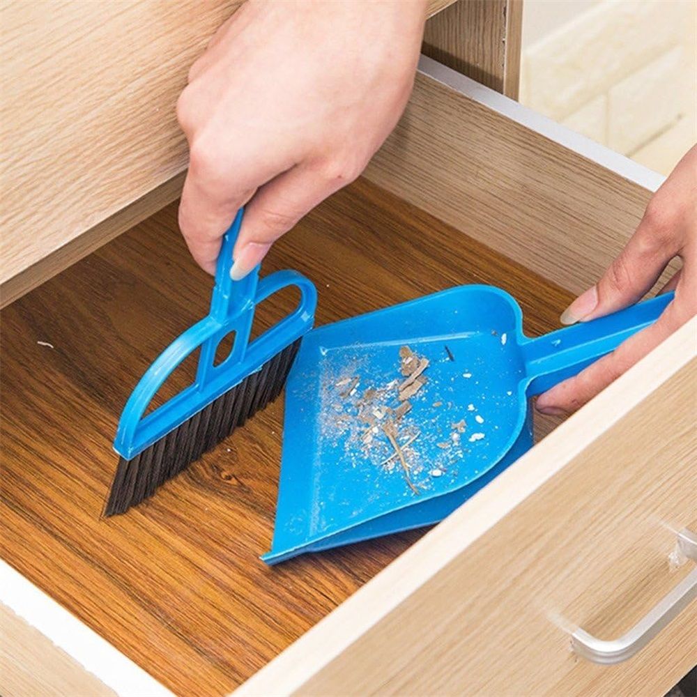 2pcs Pet Cage Broom Brush Dustpan Set - Small Cat Litter Sweeper for Pet Cage view 4