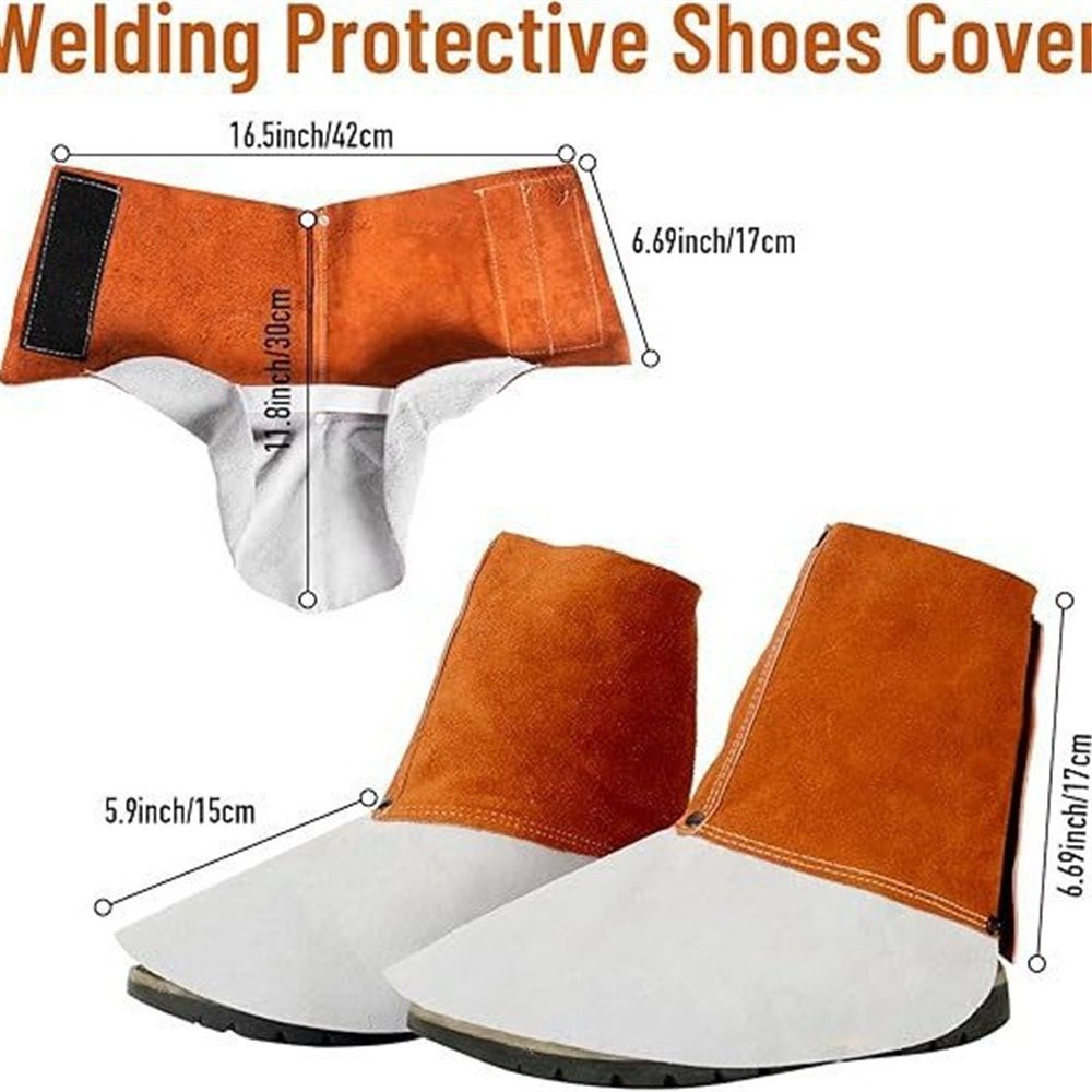 cowhide Welding Spats - Heat and Abrasion Resistant Welding Boot Covers view 5