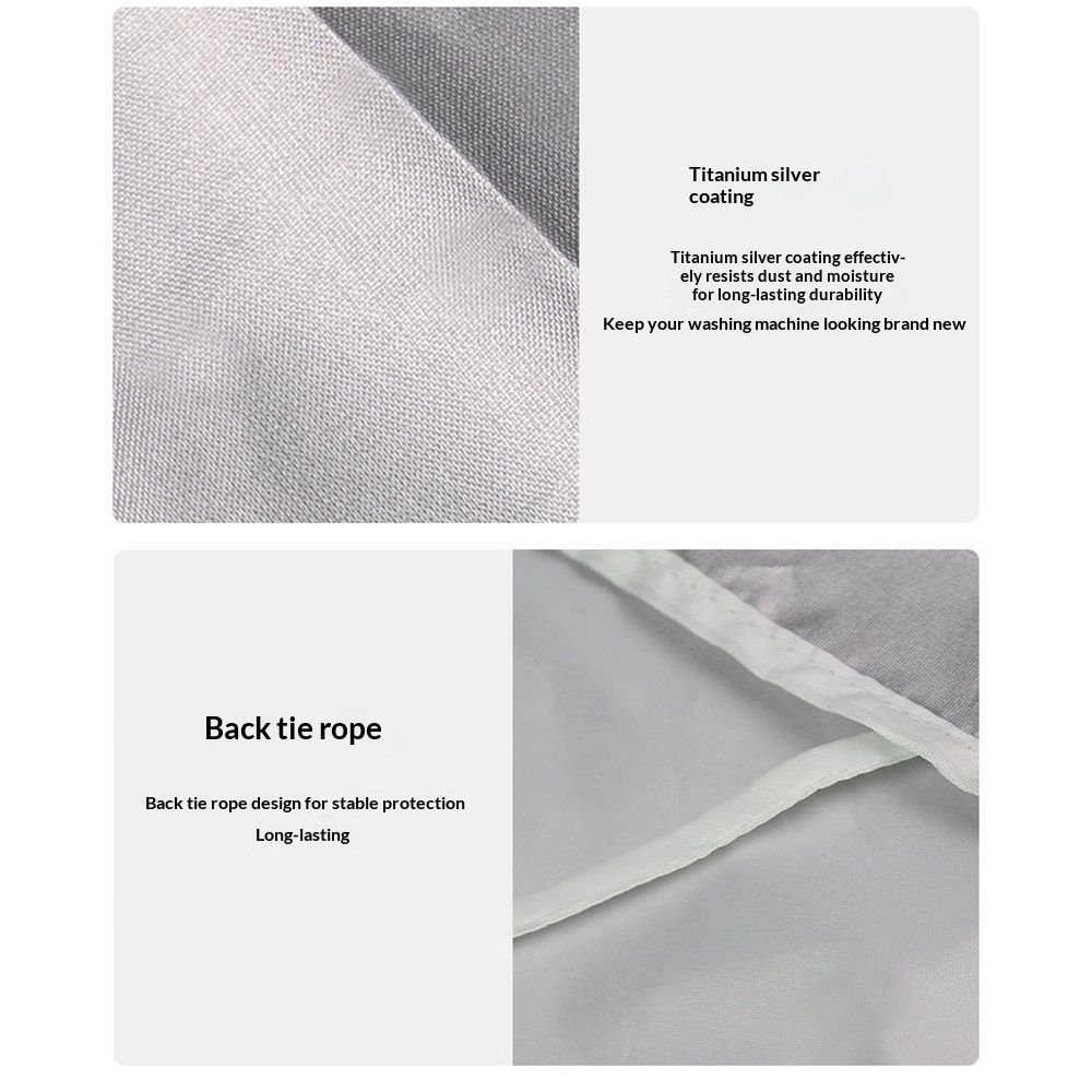Washing Machine Cover Thickening Double-Side Silver Coated Fabric Waterproof view 3