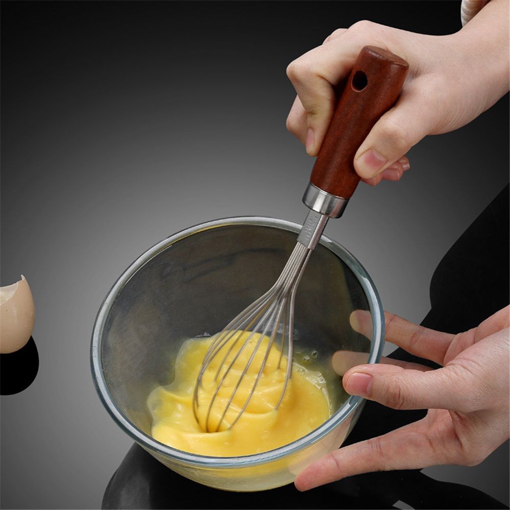Egg Whisk: Stainless Steel Kitchen Cooking Wire Balloon Wisk view 2