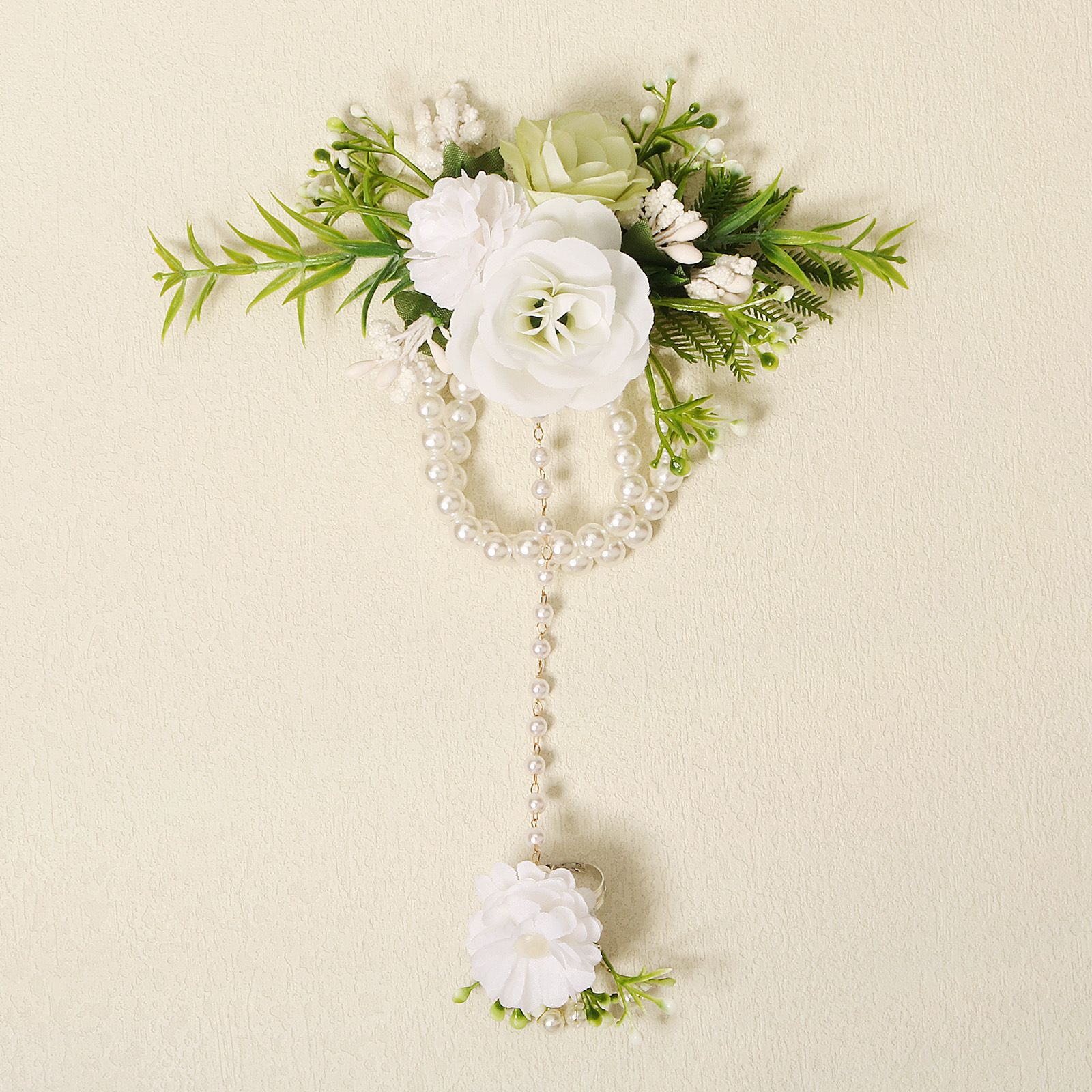 Flower Bust Bracelet - Ball Wedding Handmade Pearl White Women's Party Ball view 4