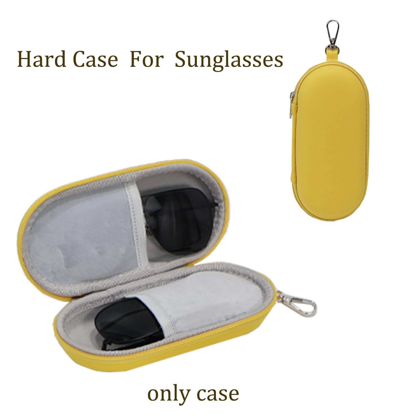Double Eyeglasses Case, Dual Glasses Sunglasses Organizer with Zipper Closure view 2