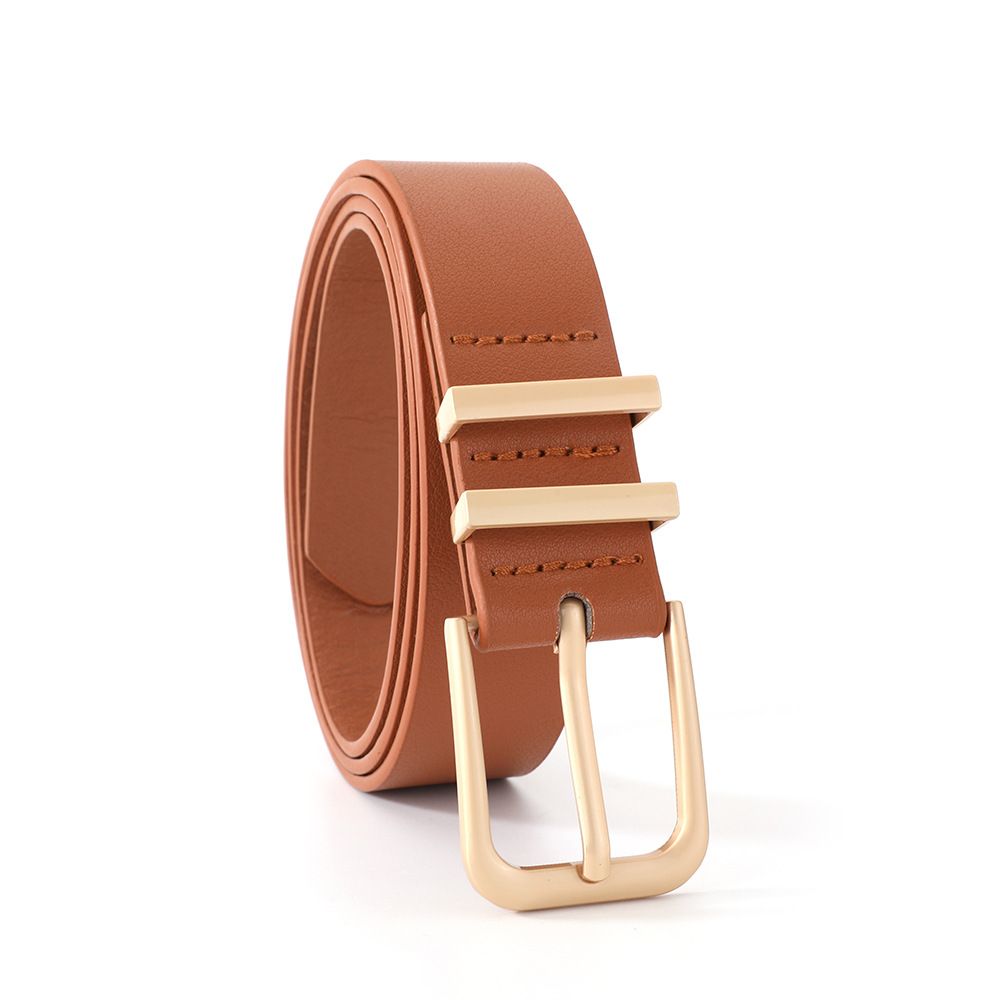 2 pack Women's Leather Belt for Jeans Pants Dresses Fashion Ladies Belt Square view 2