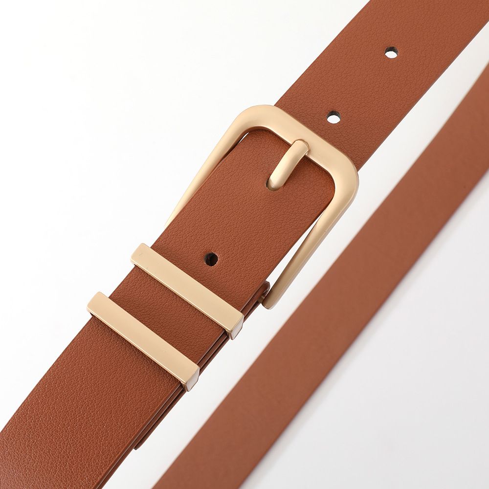 2 pack Women's Leather Belt for Jeans Pants Dresses Fashion Ladies Belt Square view 5