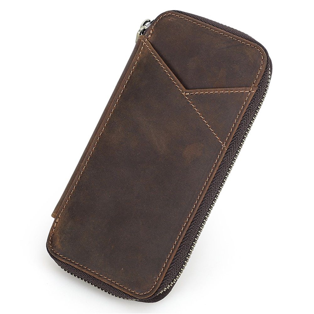 Top Grain Genuine Leather 4 Fountain Pen/Pencil Case Pouch