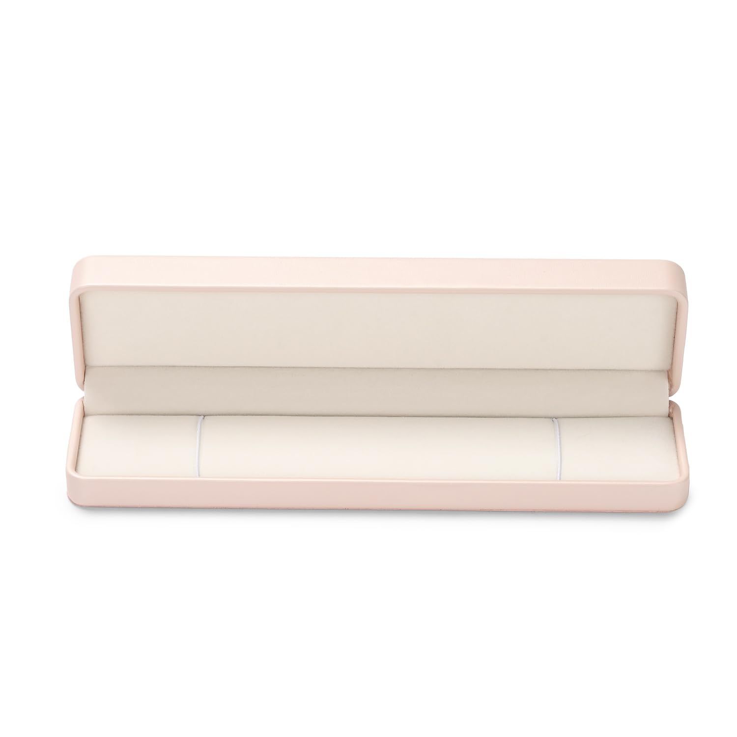 Pink PU Leather Jewelry Gift Box for Necklace Long Chain Jewelry Necklace Long