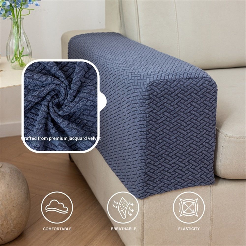 2Pcs Couch Arm Covers, Armrest Cover for Sofa, Sofa Arms Covers Washable Arms view 4