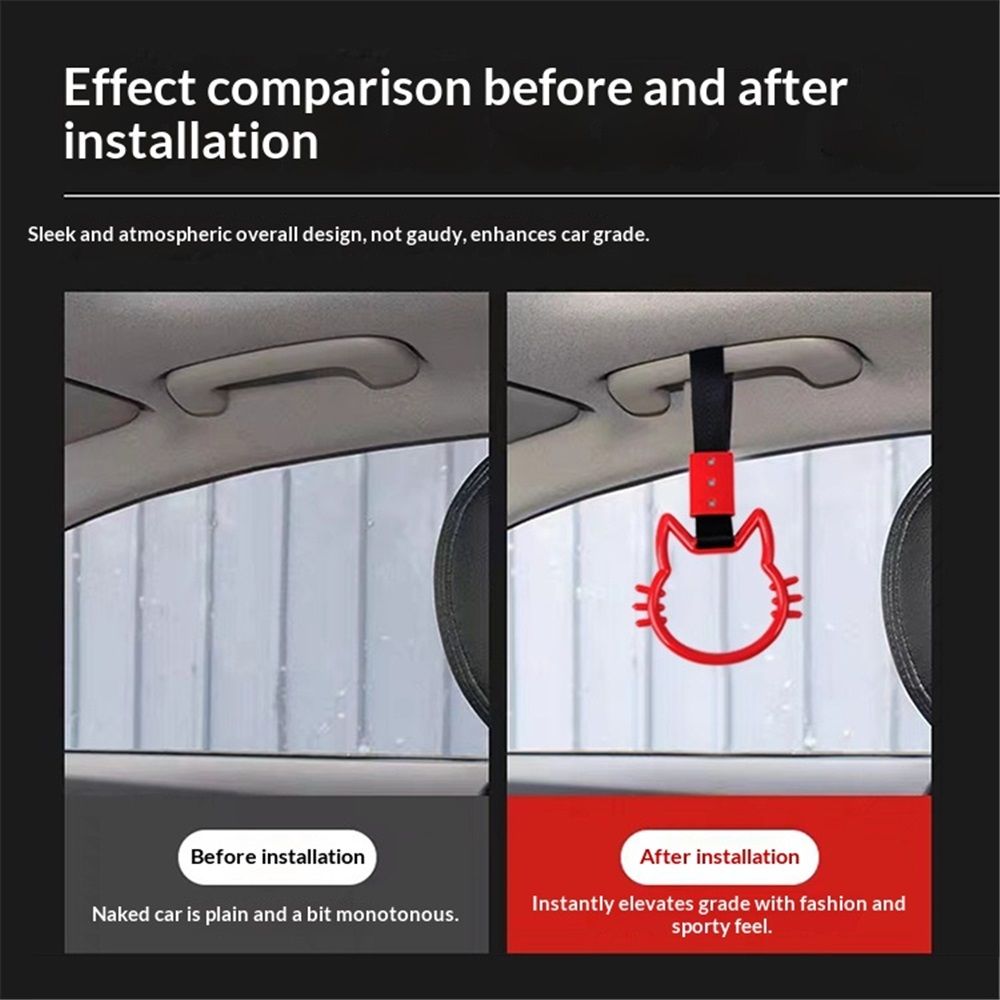 Subway Train Bus Car Handle Cat Handle Hand Strap Rear Front Bumper Warning view 3