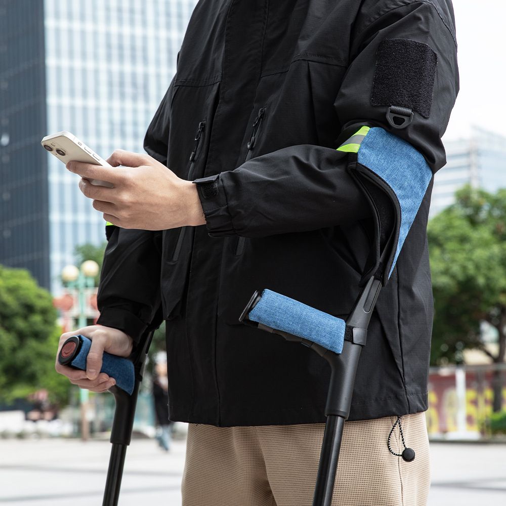 Forearm Crutch Pads and Hand Grip Covers for Open Cuff Crutches Forearm view 5
