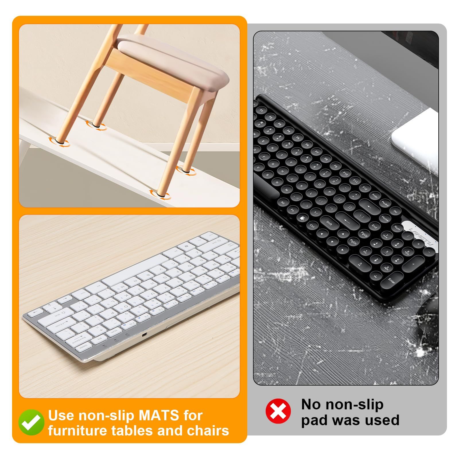 Non Slip Furniture Pads, Self Adhesive Rubber Pads with Anti Skid Stickers view 2