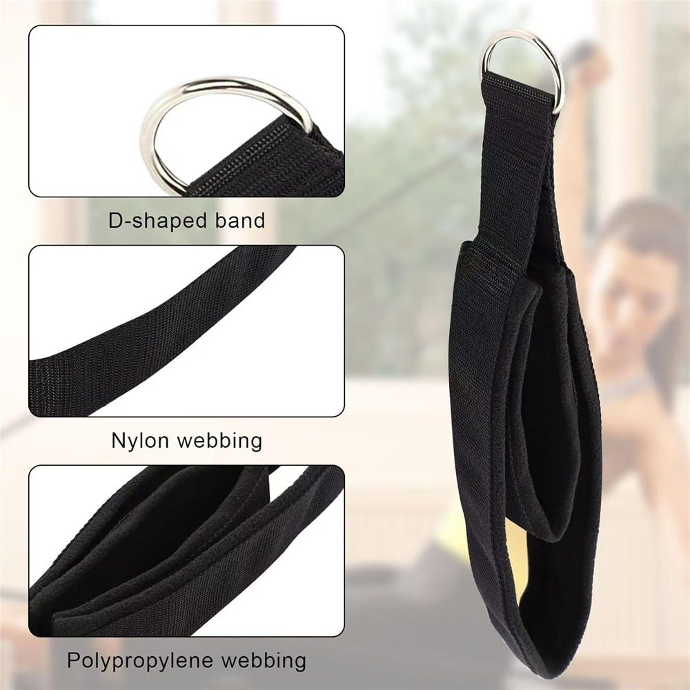 A pair Pilates Straps - Double Loop D-Ring Straps for Reformer view 3