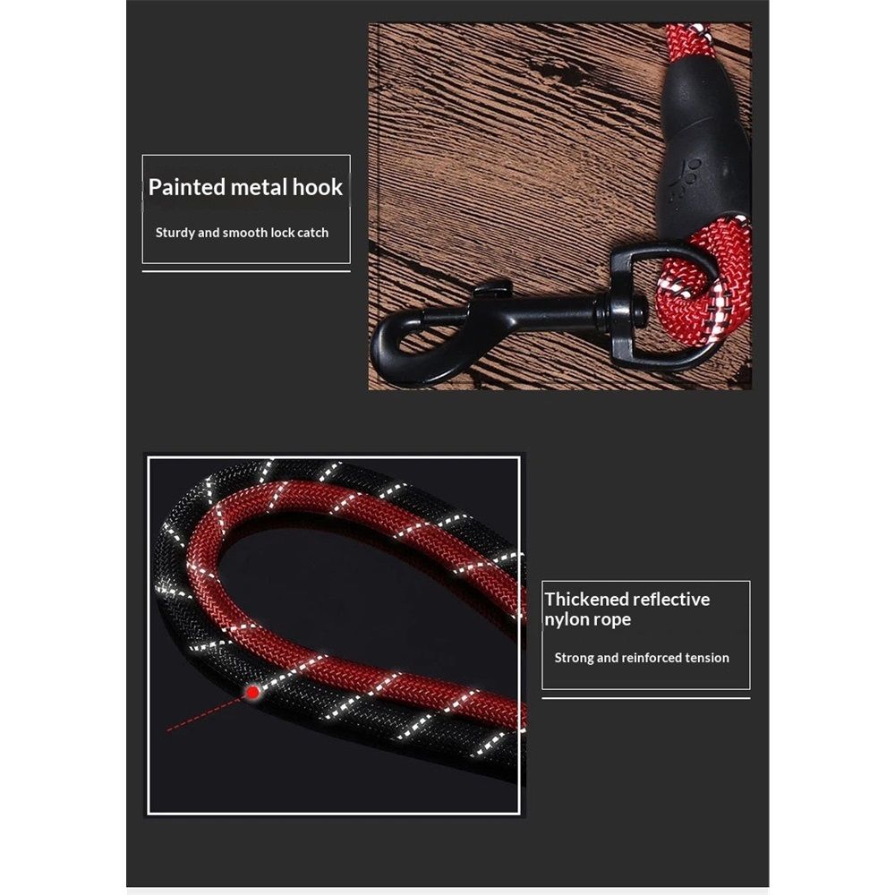 Dog Leash 5ft Long with 2 Comfortable Padded Handles view 3