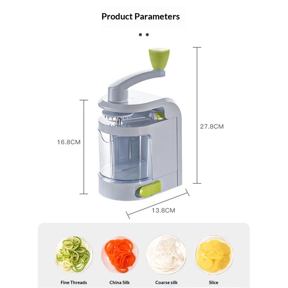 Spiralizer Vegetable Slicer Heavy Duty Veggie Spiralizer with Strong Suction Cup view 4