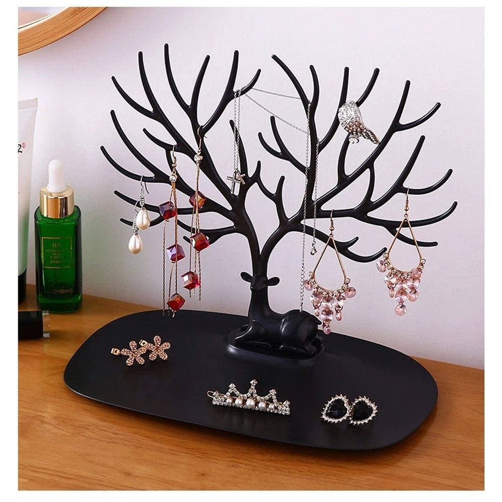 2 pack Little Deer Earrings Necklace Pendant Bracelet Jewelry Display Stand view 3