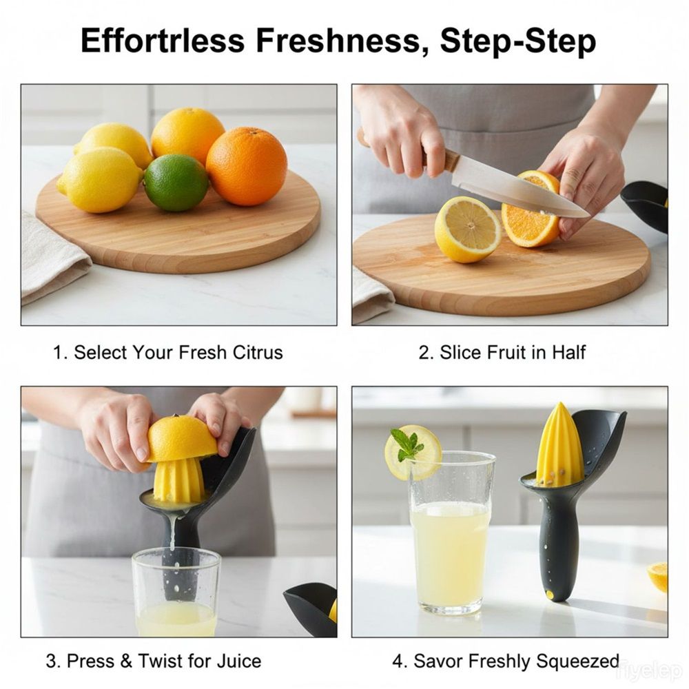 Citrus Reamer Juicer with Seed Catcher Manual Fruit Juicer for Lemons Limes view 4