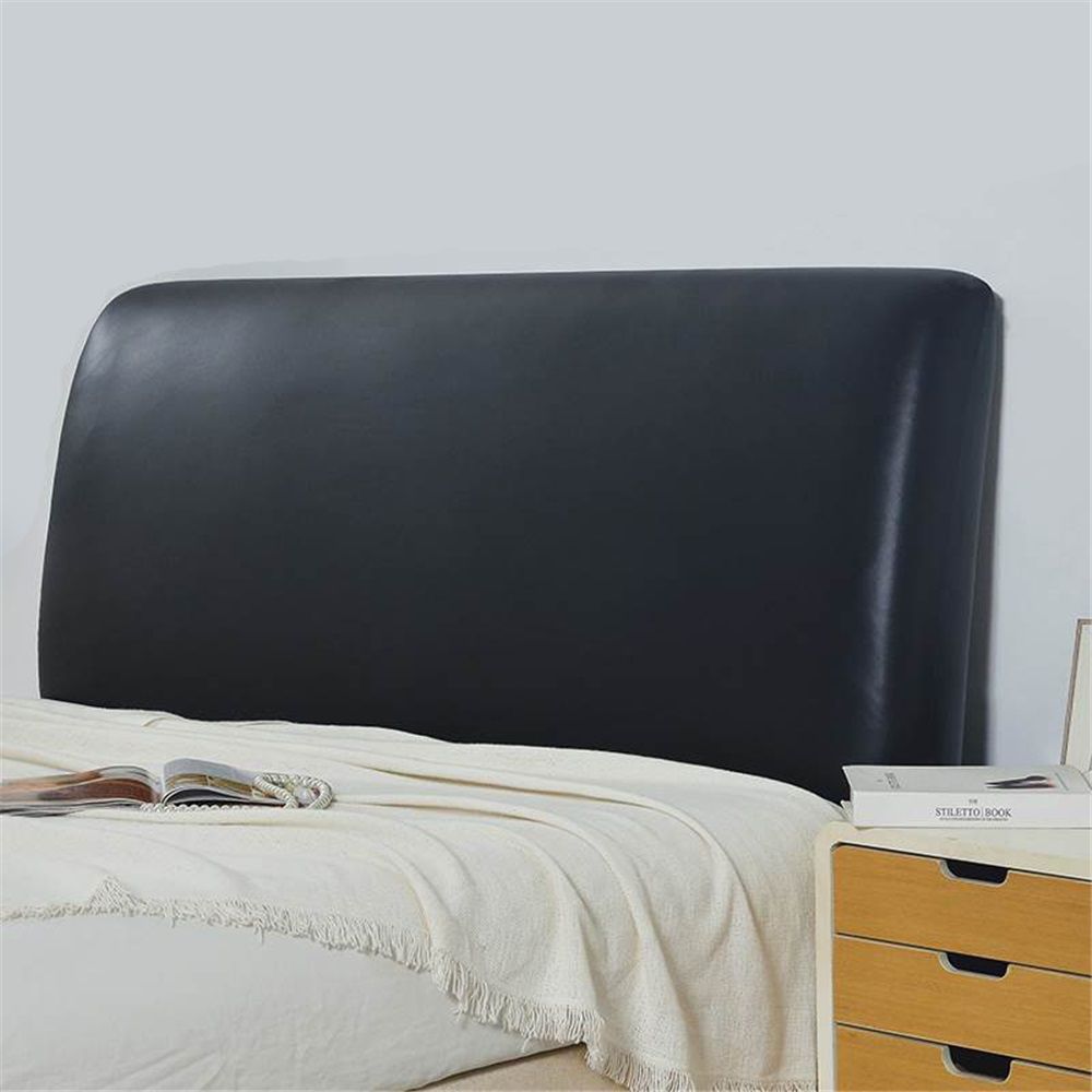 Waterproof Stretch Bed Headboard Cover Wipeable Headboard Slipcover Dustproof — image 1