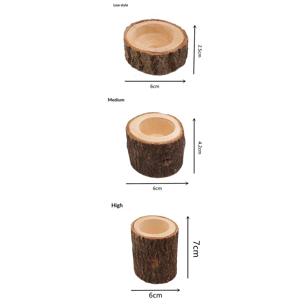 3 Pcs Wooden Vase for Centerpieces Wedding Flower Table Centerpieces Woodland view 4