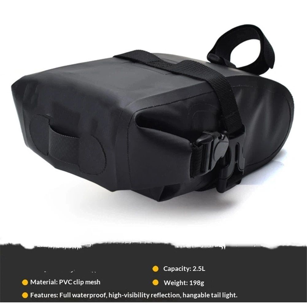 Wedge DryBag with Strap Mount - Bicycle Seat Pack view 2