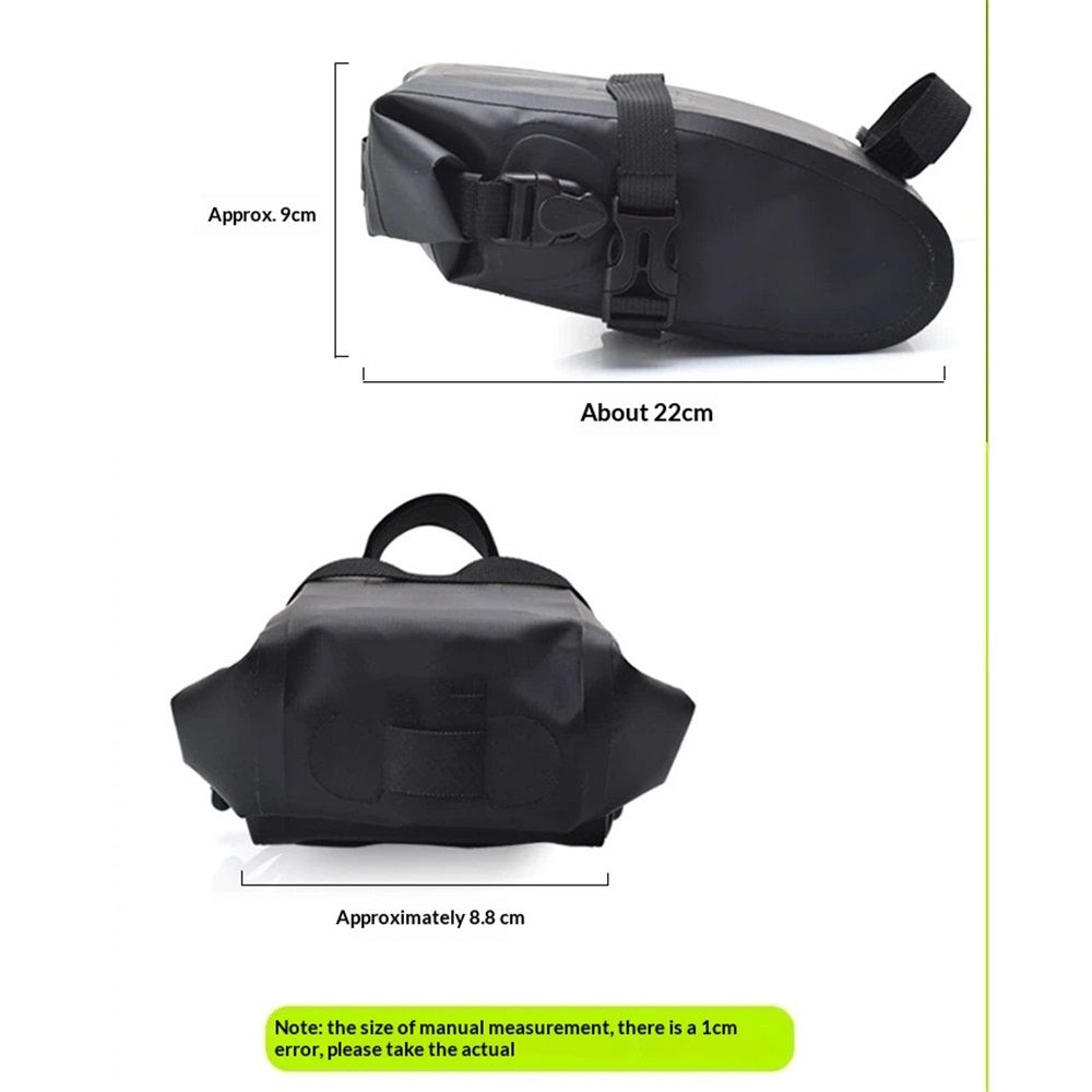 Wedge DryBag with Strap Mount - Bicycle Seat Pack view 3
