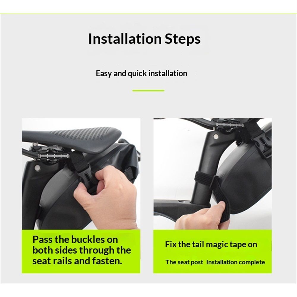 Wedge DryBag with Strap Mount - Bicycle Seat Pack view 4