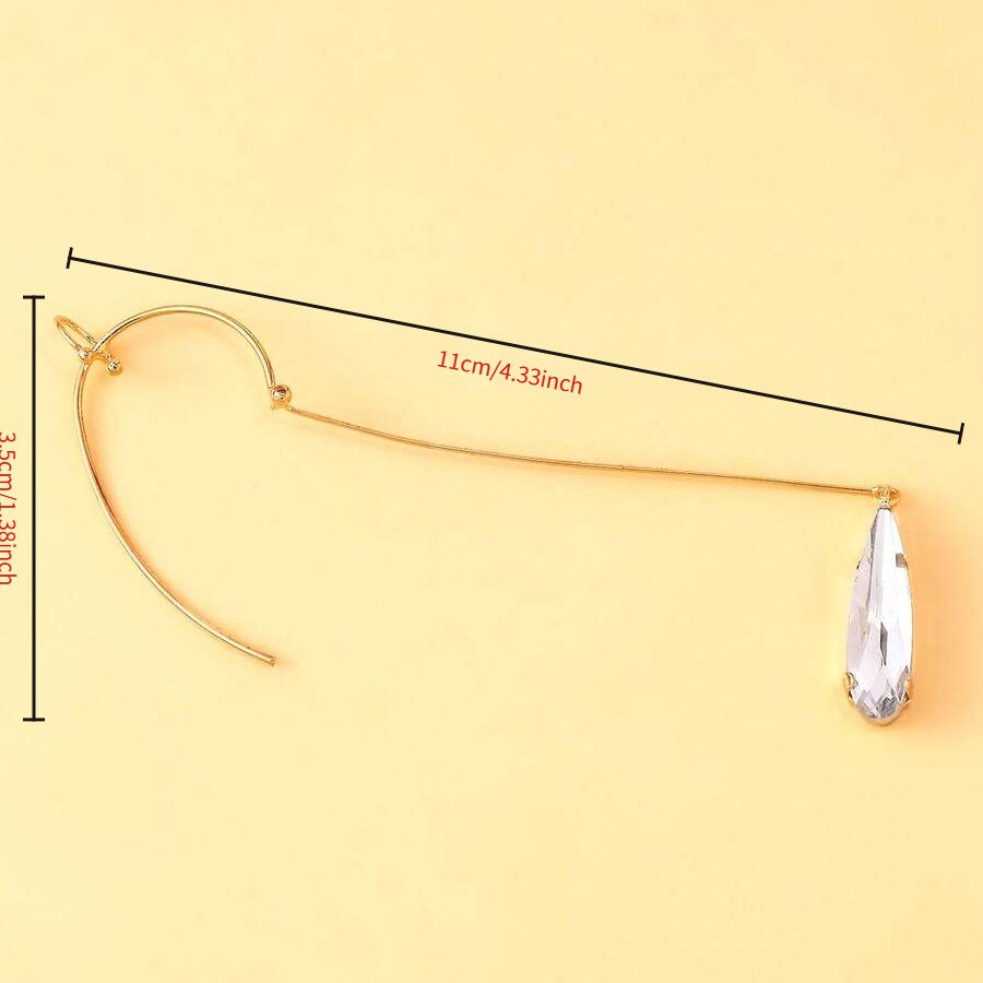 1pc Luxurious Teardrop Ear Clip view 3