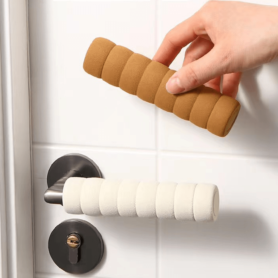 2pcs door handle bumpers anti-static thickened spiral door handle bumpers 2 view 2