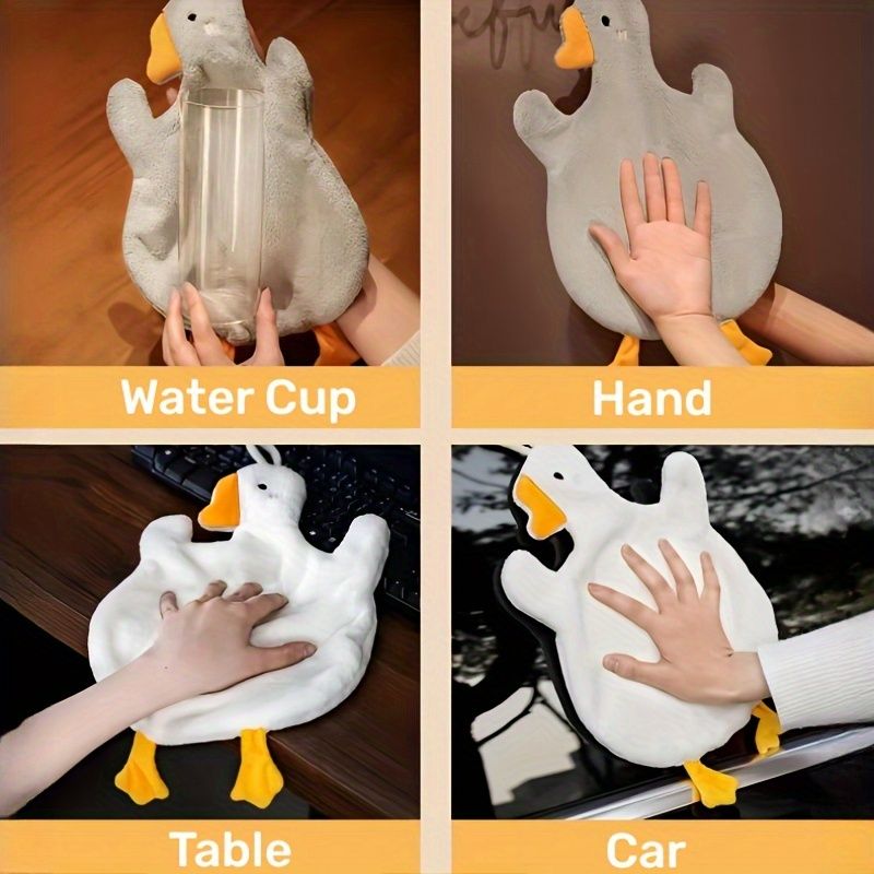 1pc, Cartoon Duck Hand Towel, Strong Absorbency, Quick Dry, Hanging Kitchen view 4
