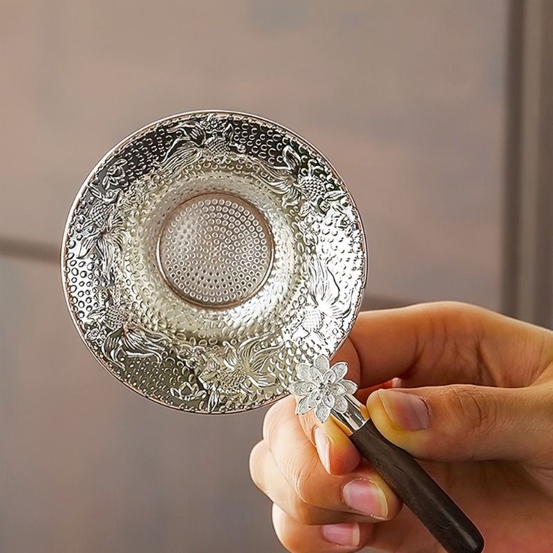 1pc Stainless Steel Metal Mesh Tea Strainer - Food Safe Tea Filter Sieve with