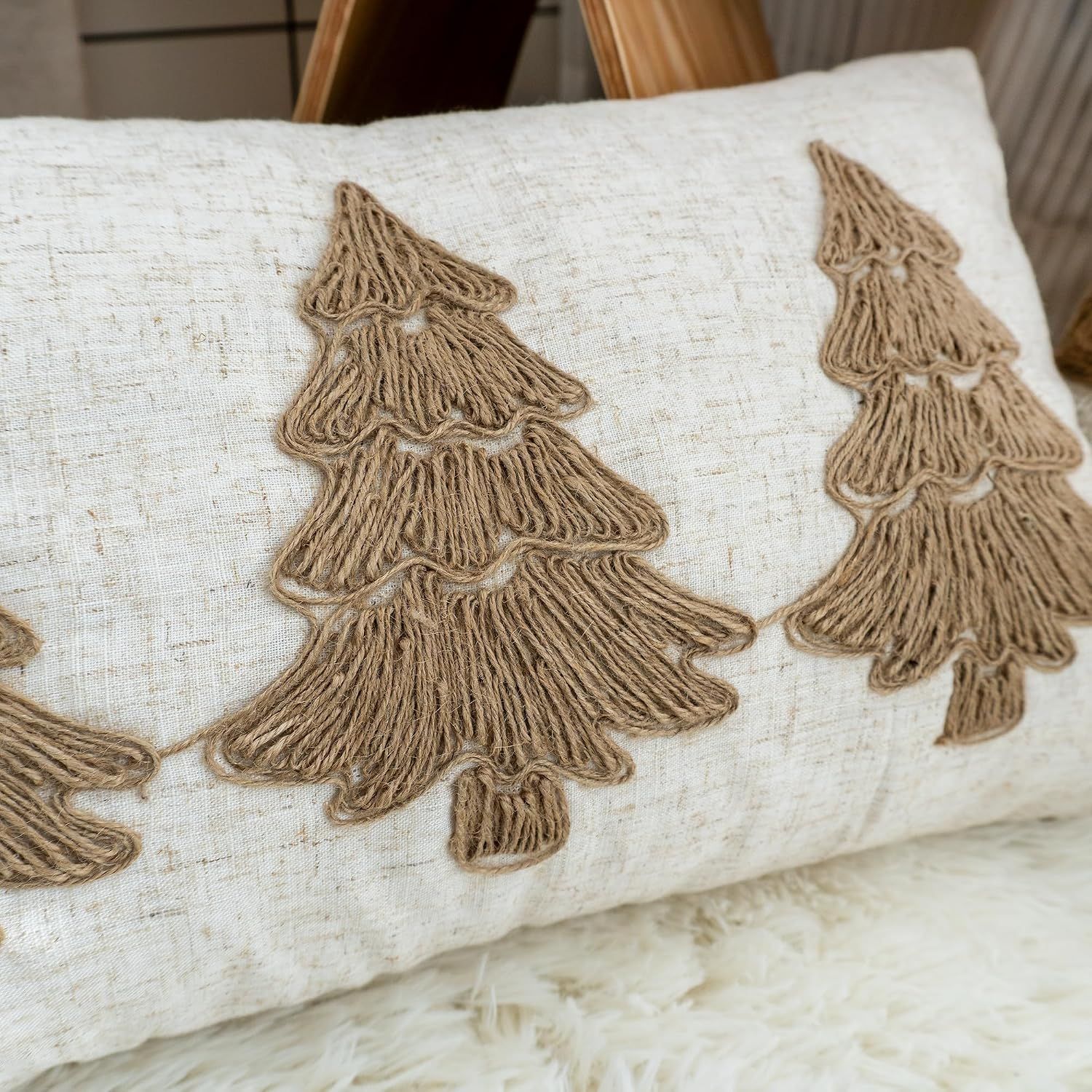 Christmas Tree Lumbar Pillow Cover view 3