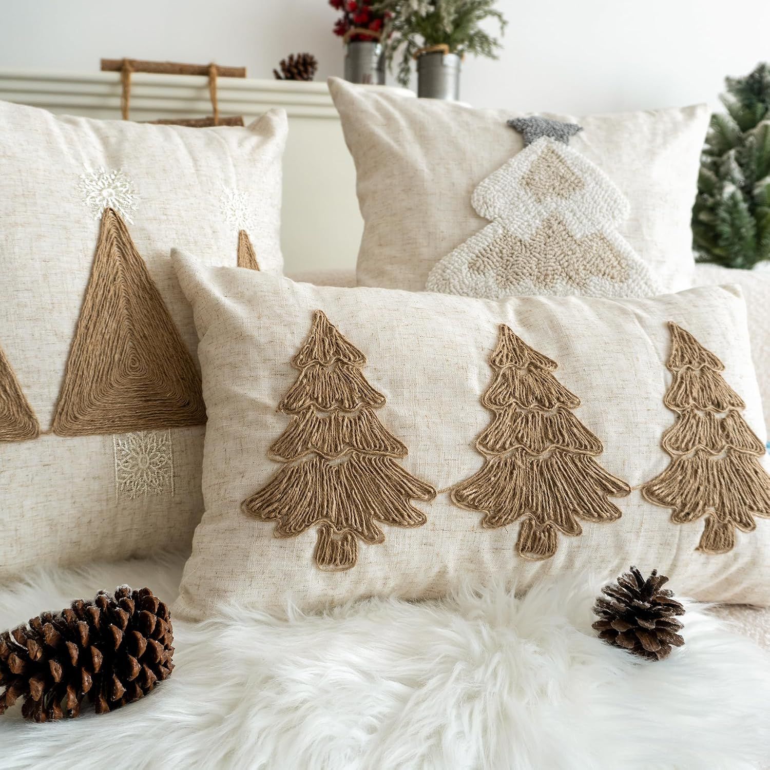 Christmas Tree Lumbar Pillow Cover view 4