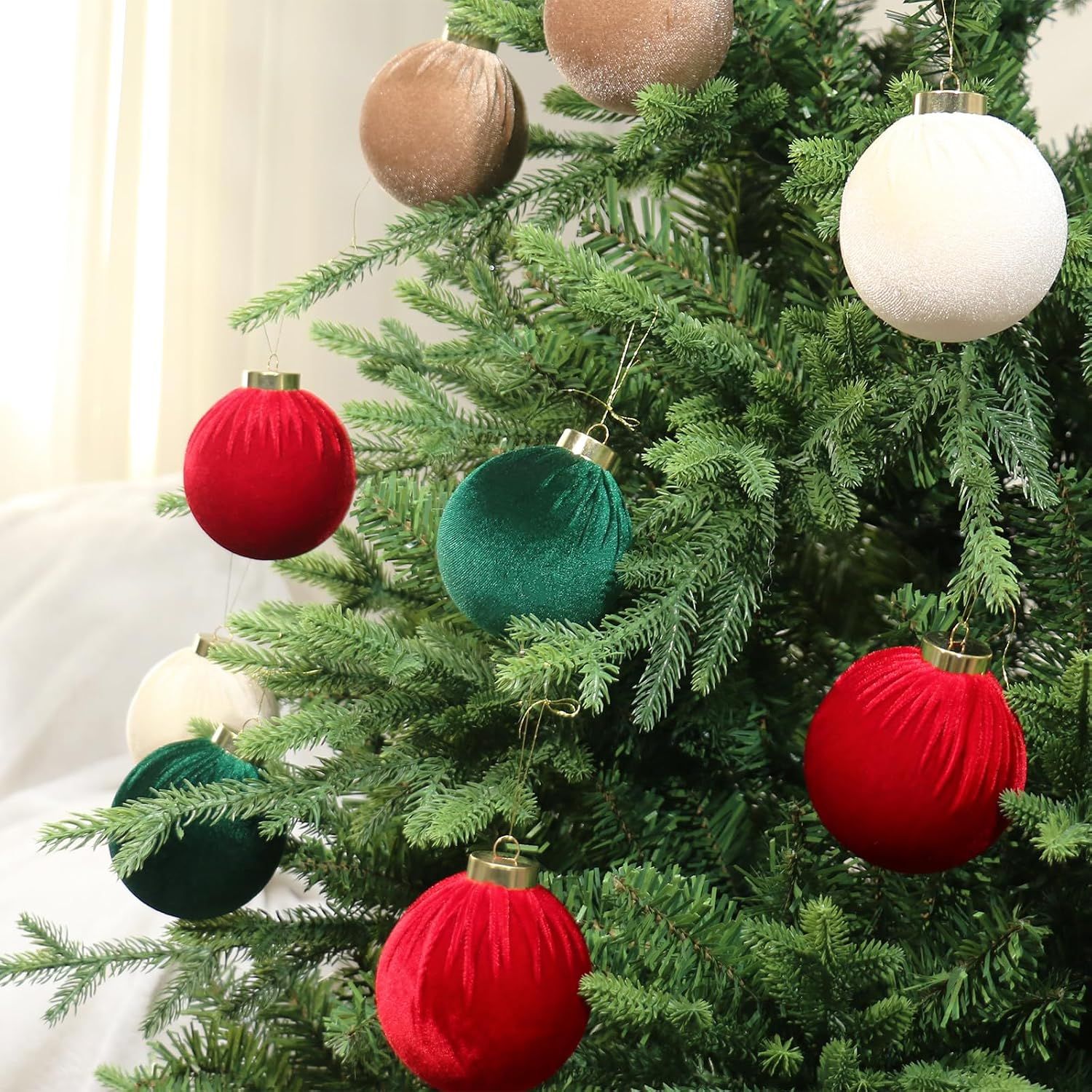 3.14" Velvet Christmas Balls view 3