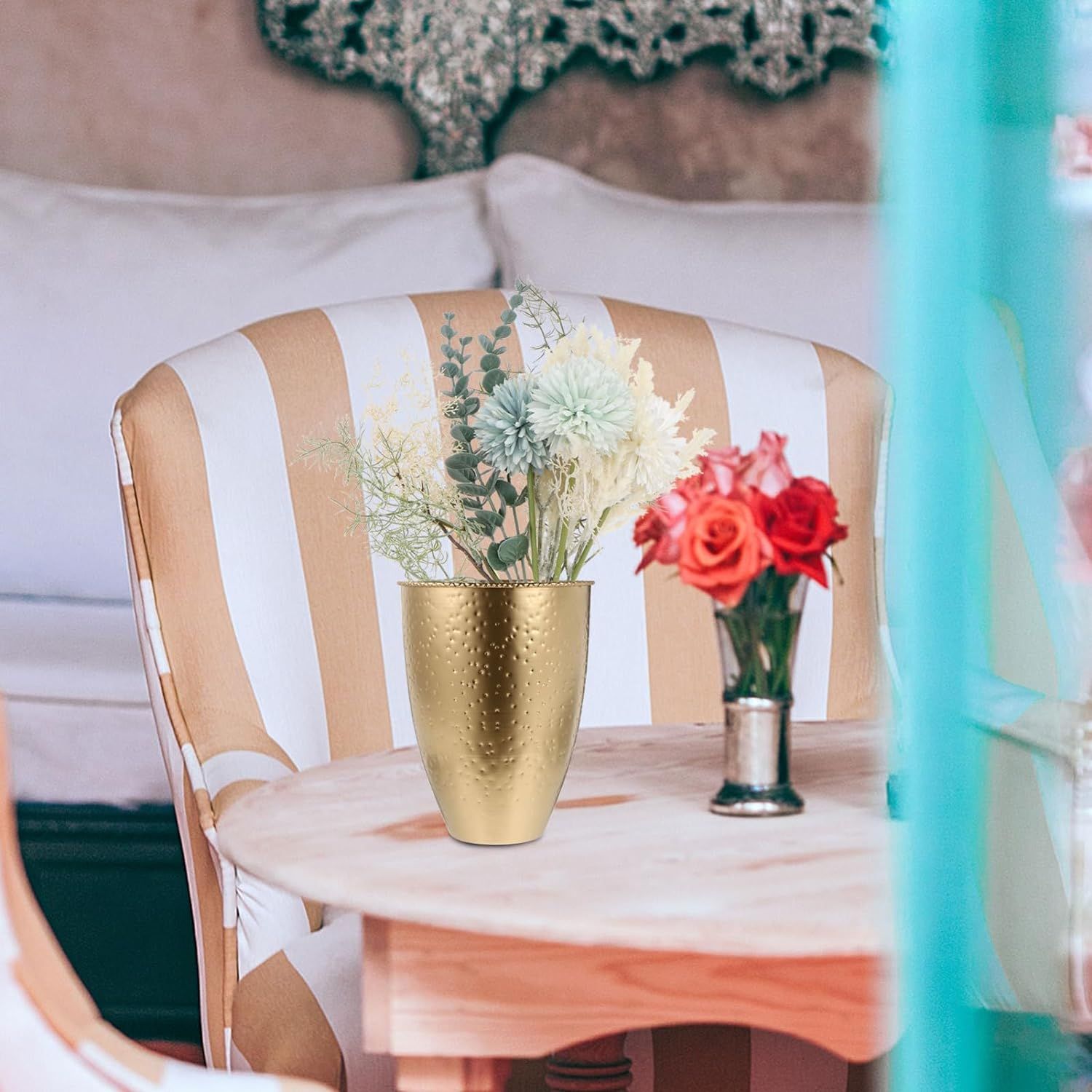 Round Flowers Planter Decorative Stackable Pot for Garden Farmhouse Home Patio — image 1