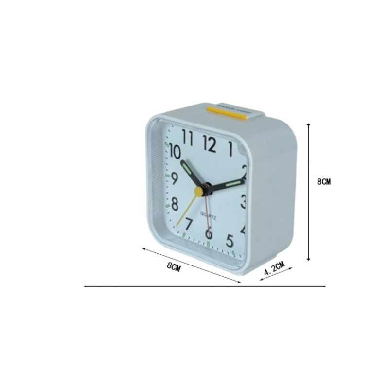 Small Battery Operated Analog Alarm Clock Silent Non Ticking — image 1