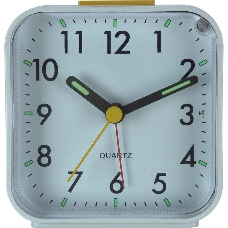 Small Battery Operated Analog Alarm Clock Silent Non Ticking view 4