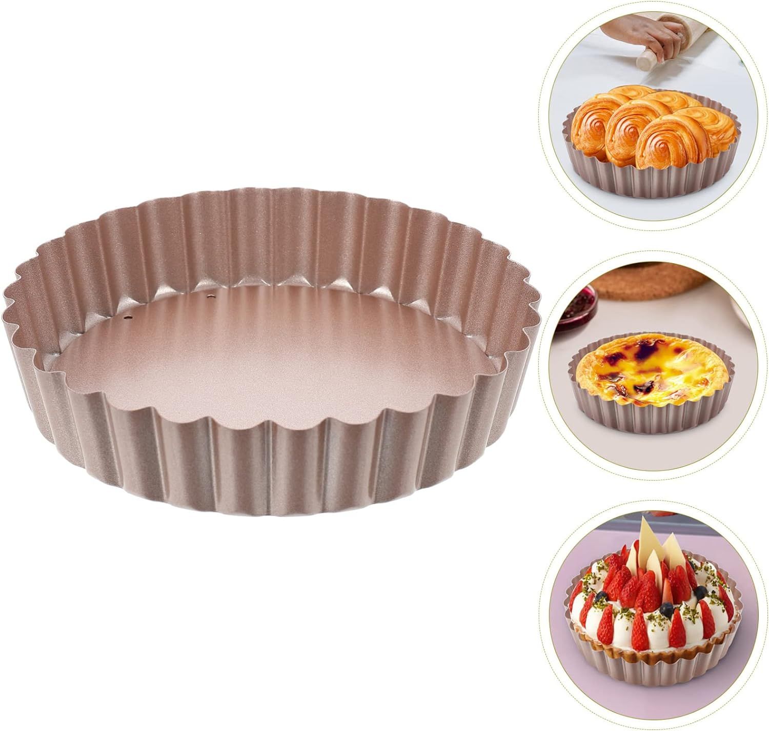 3PCS, 3.5Inch Tart Pan Removable Bottom Non-Stick Tin,Suitable for DIY Making