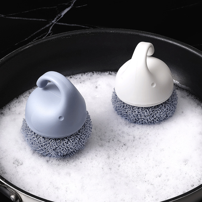 Stainless Steel Scrubber with Handle view 3