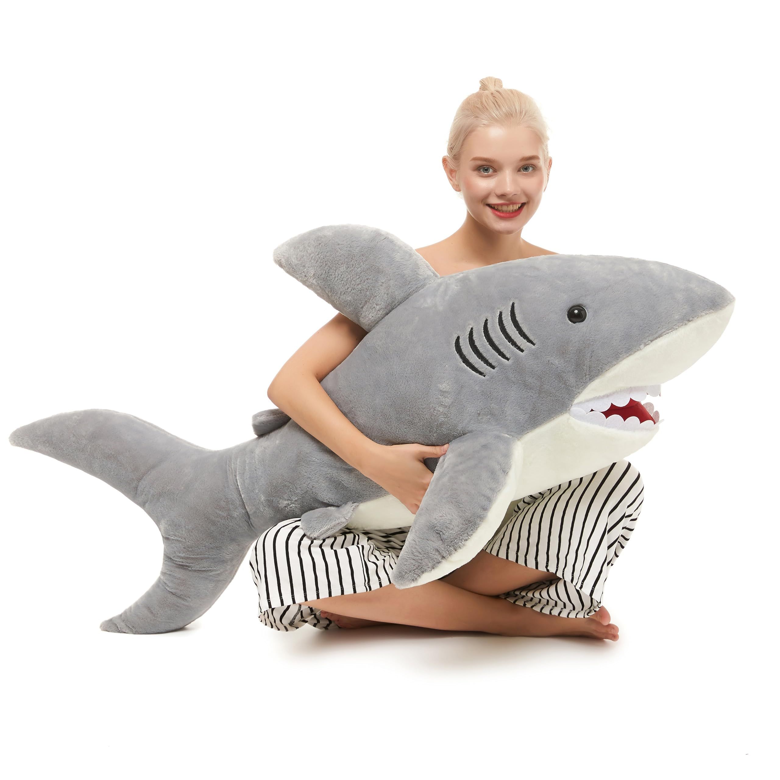 Giant Shark Stuffed Animal view 3