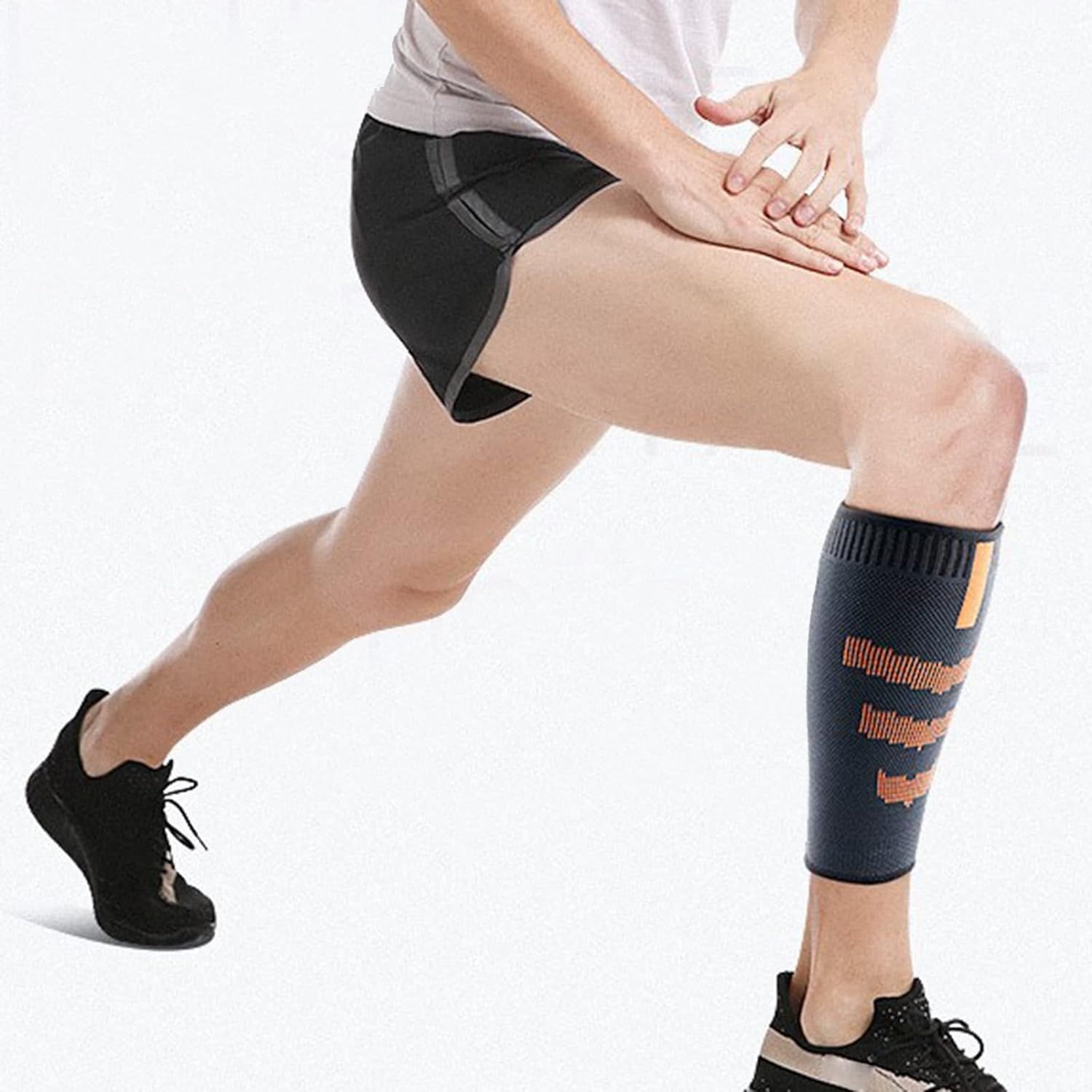 Calf Sleeve Lightweight Relieve Fatigue Calf Sleeve Wear- Fitness Supplies Red view 2