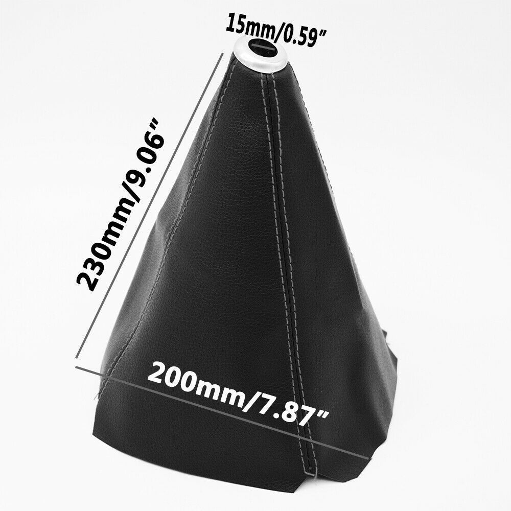 Universal Car Shift Knob dust Cover Black PU Leather Manual/Auto Shifter Shift view 2