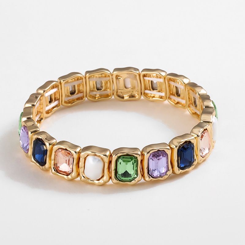 Stretch Bracelet with Faceted Rhinestone view 3