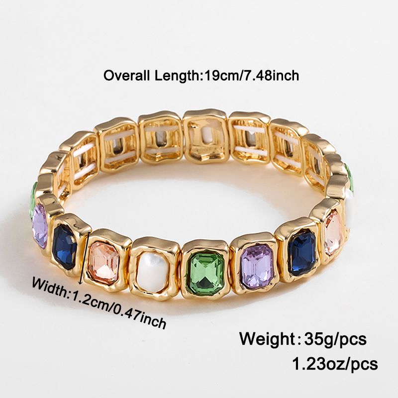 Stretch Bracelet with Faceted Rhinestone view 4