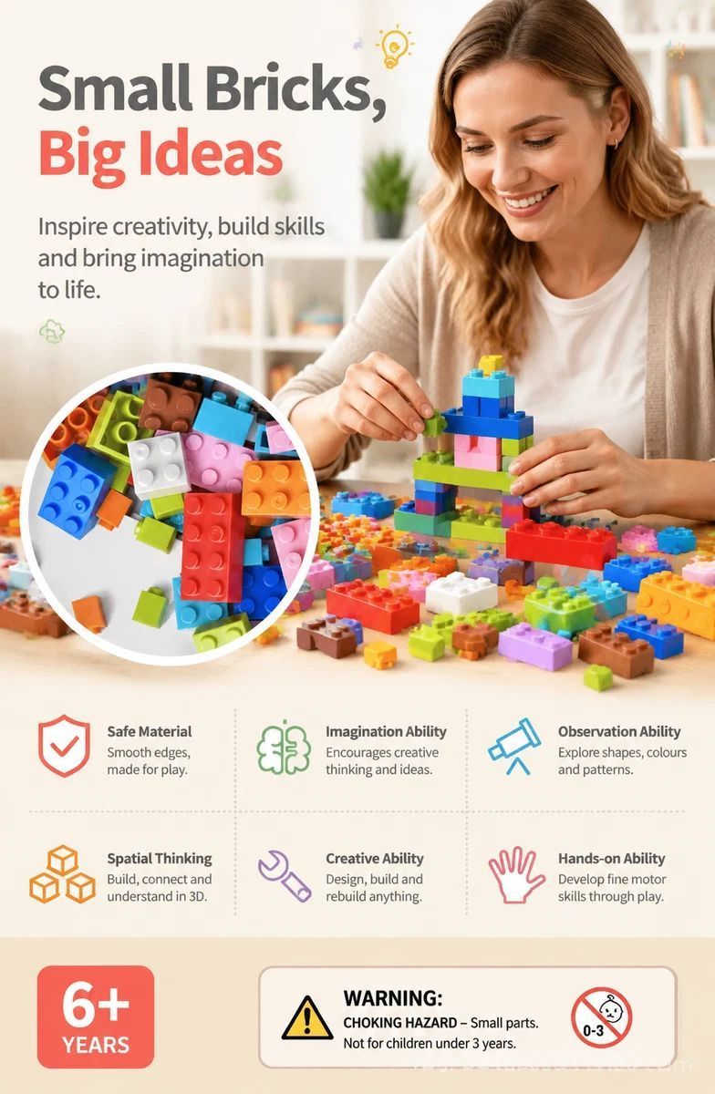 Portable Mini Building Blocks DIY Puzzle Toy 2 Pack view 4