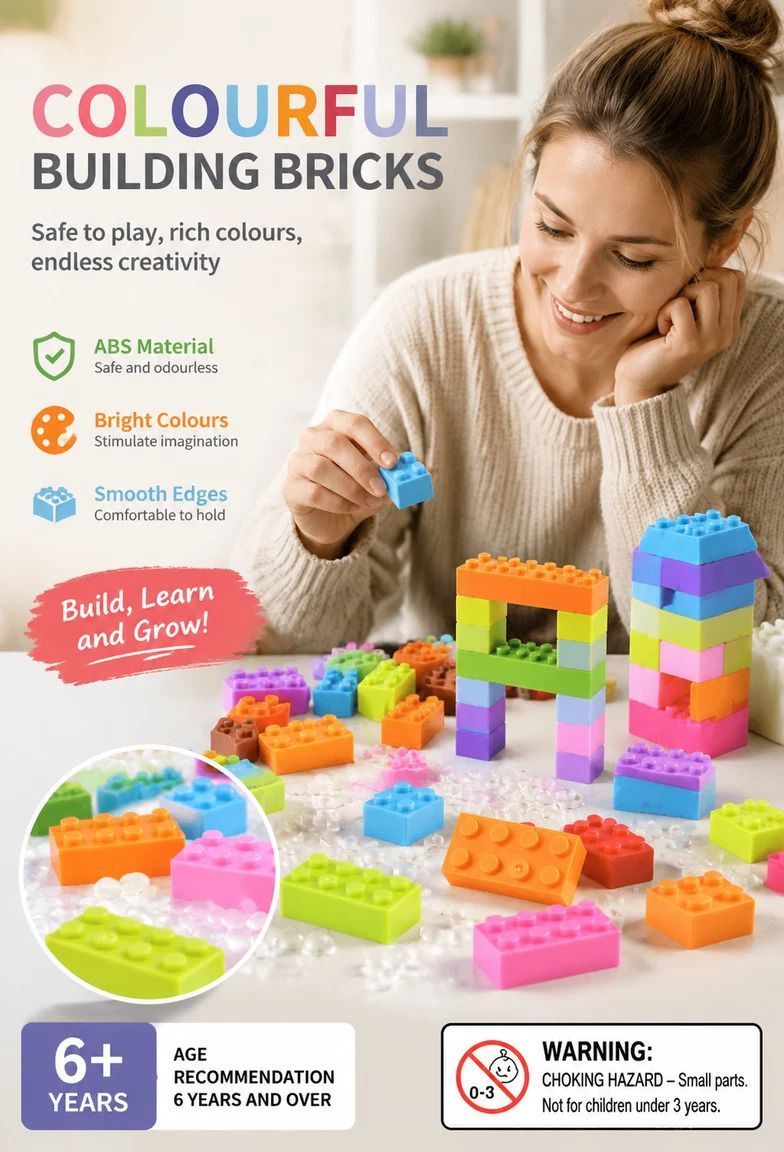Gift-Worthy Mini Building Blocks DIY Puzzle Toy 2 Pack view 5