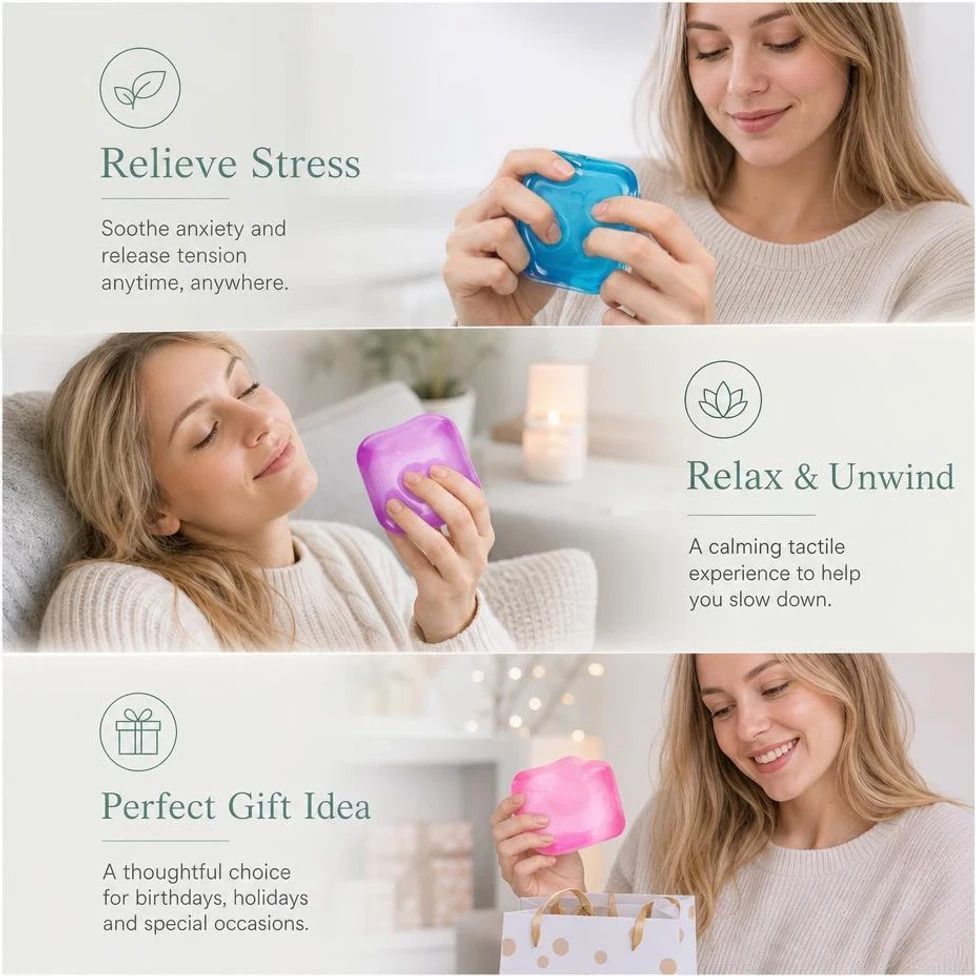 4 Pack Purple Ice Cube Squishy view 3